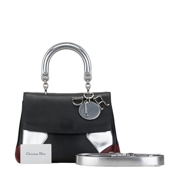 Dior Be Dior Shoulder Bag 2Way Black Wine Red - Picture 1 of 13
